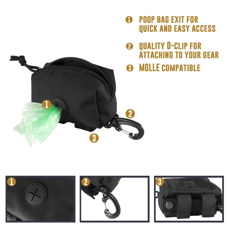 One Tigris Doggy Poop Bag Black S