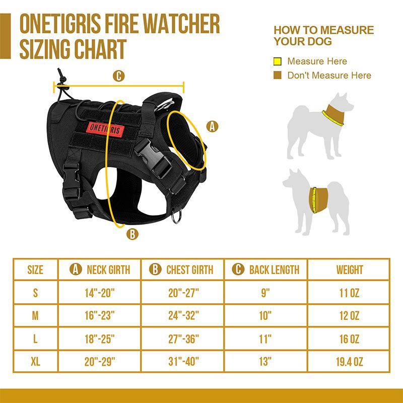 Arnes de Perro One Tigris Fire Watcher 2.0
