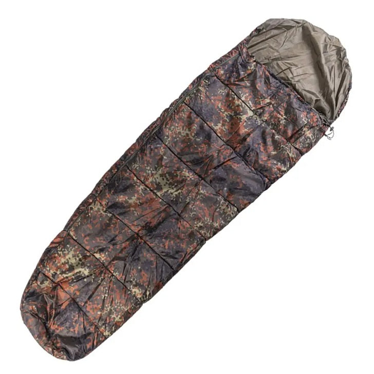 Saco de Dormir Mil-Tec Flecktarn Com 10°C