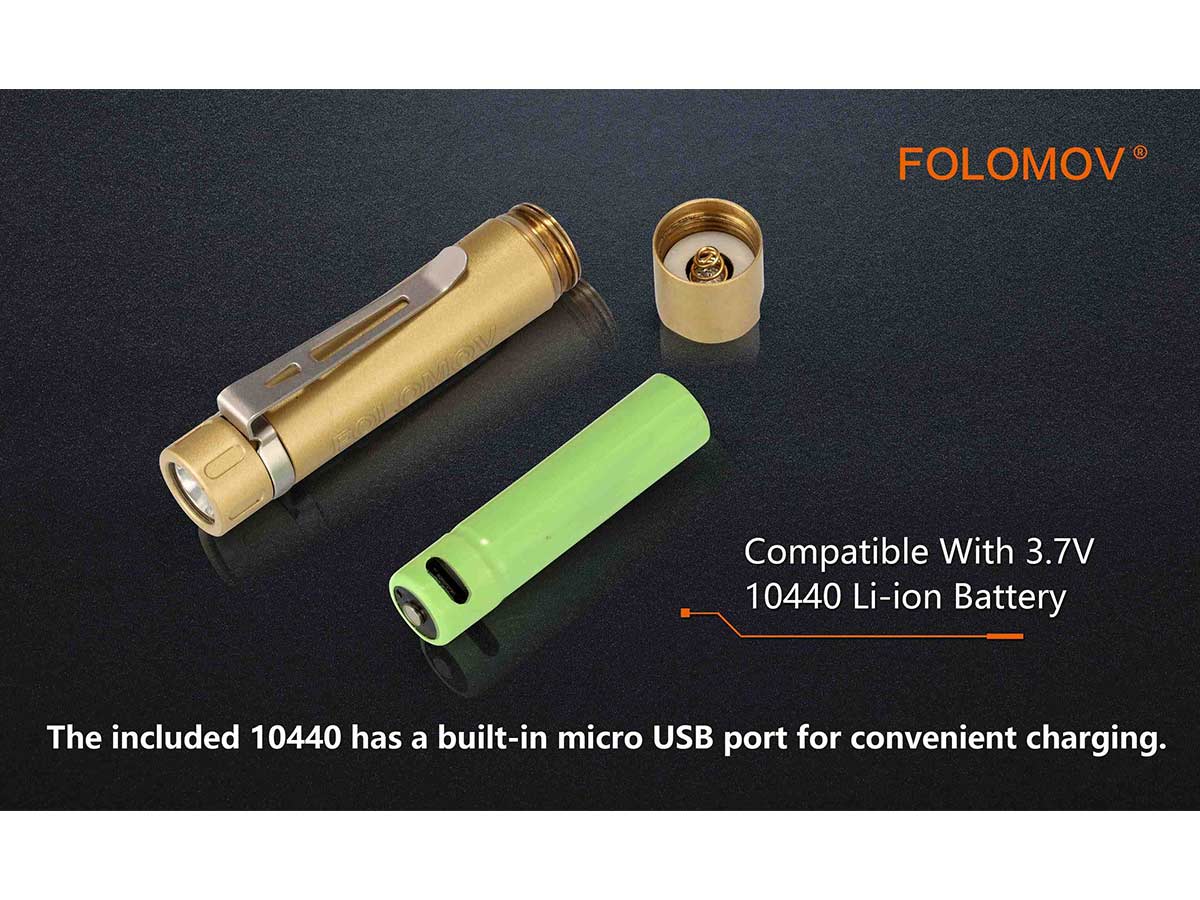 Linterna Folomov EDC-C1 Brass 335 Lum