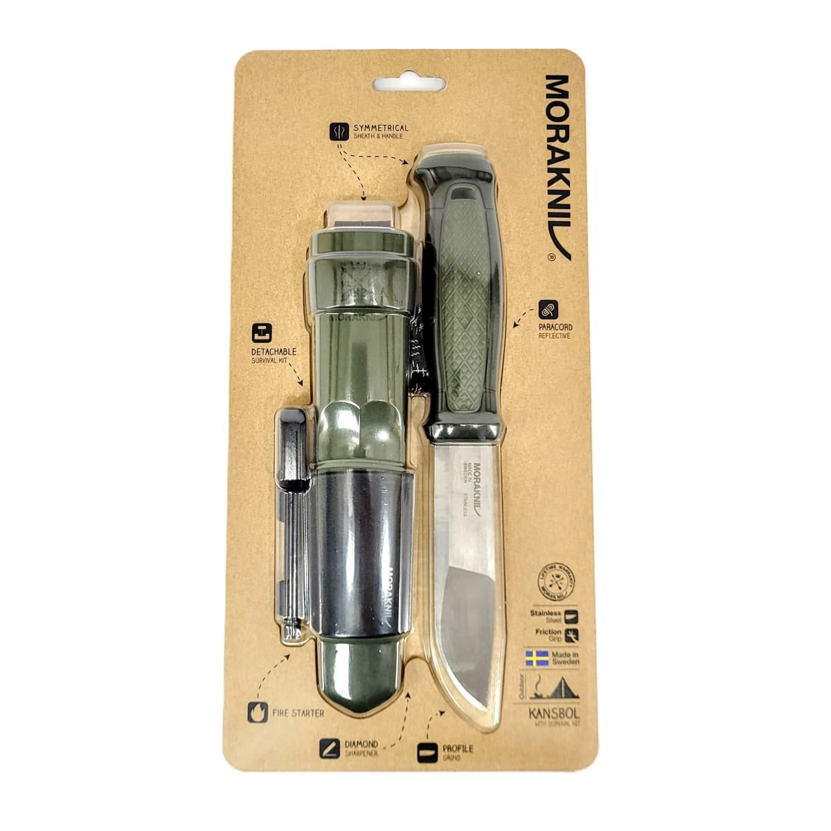 Cuchillo Morakniv Kansbol Inox Green Con Kit