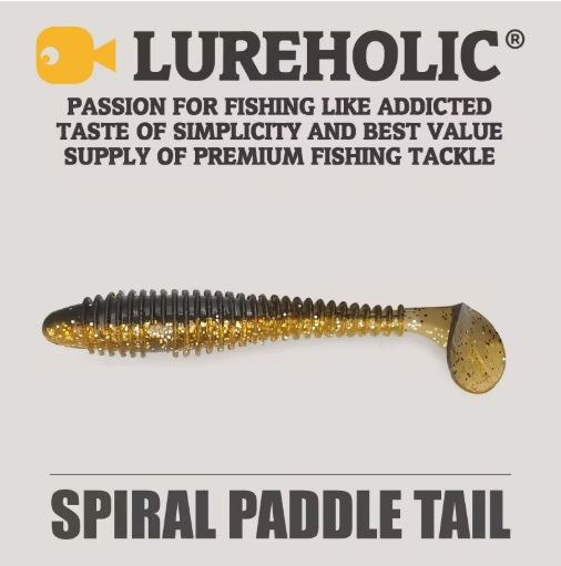 Señuelo Vinilo Lureholic Spiral Paddle Tail 2,5"