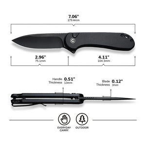 Navaja Civivi Elementum II Black G10