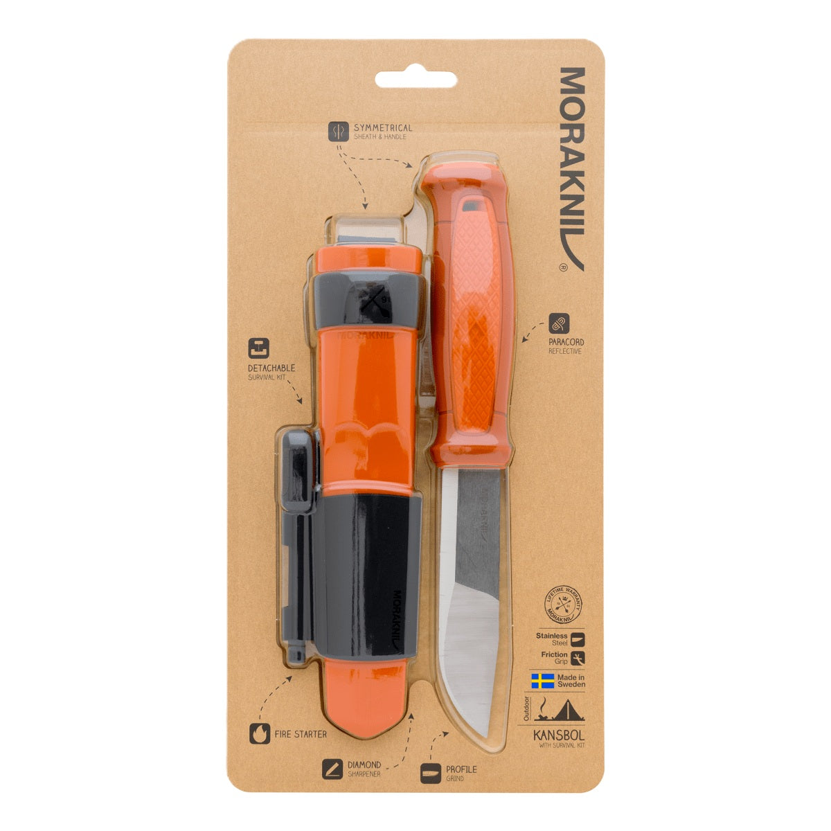 Cuchillo Morakniv Kansbol Inox Orange Con Kit