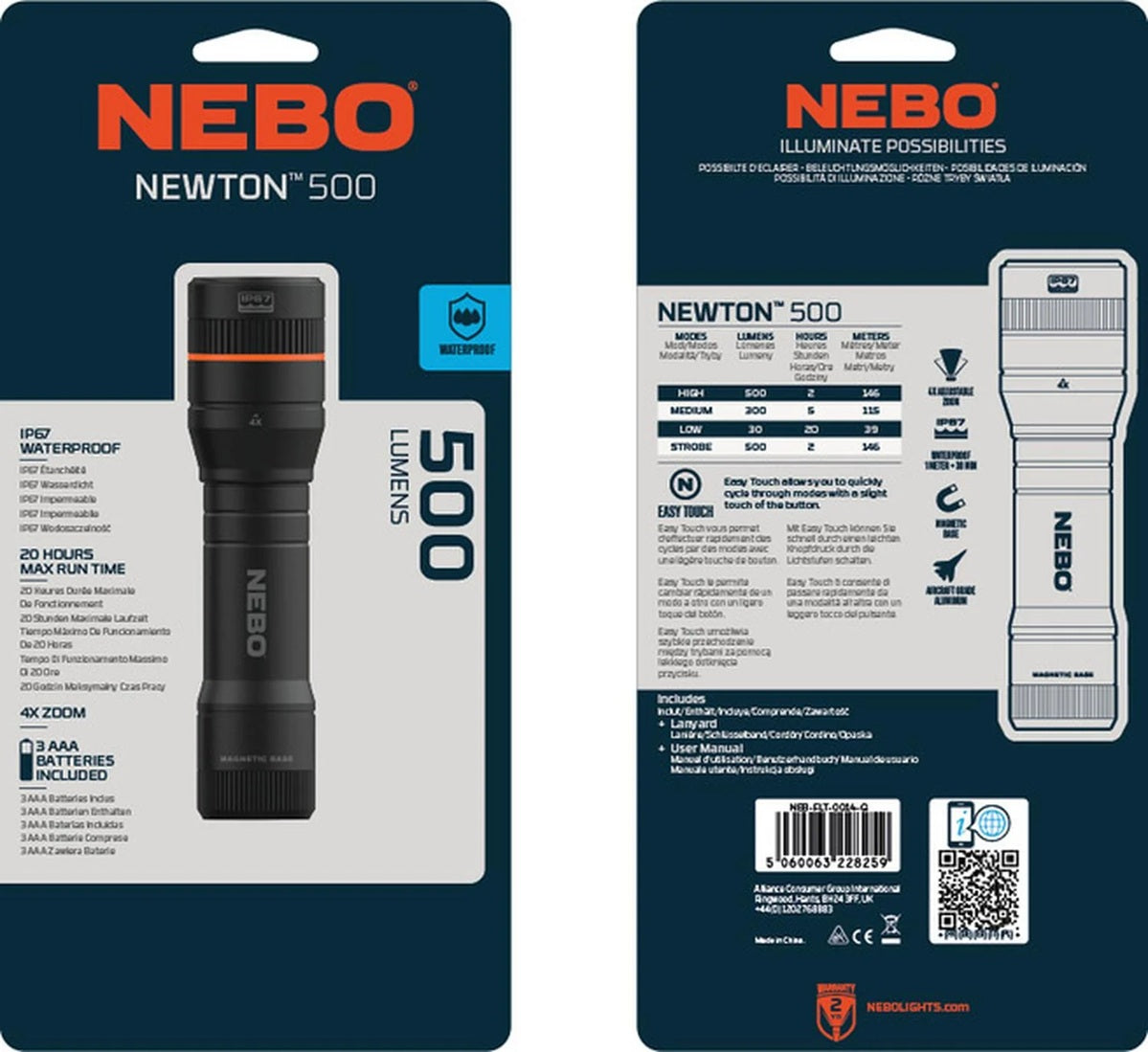 Linterna Nebo Newton 500Lum