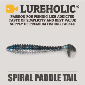 Señuelo Vinilo Lureholic Spiral Paddle Tail 2,5"