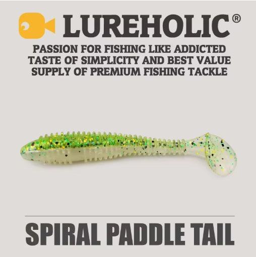 Señuelo Vinilo Lureholic Spiral Paddle Tail 2,5"