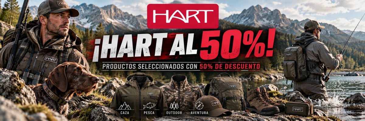 HART al 50%: productos seleccionados de caza, pesca, outdoor y aventura con 50% de descuento